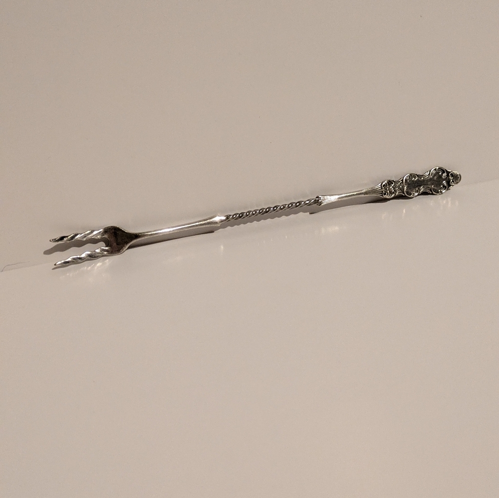 Antique Pickle Fork Flemish by Rogers Bros. A1 Silver Plate Vintage Cutlery